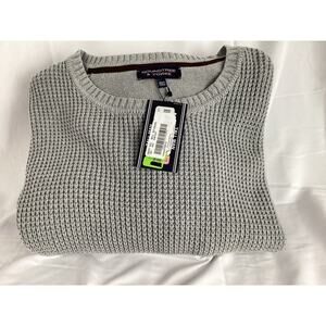 SALE NWT Roundtree & Yorke Cable Sweater Crewneck Grey TALL Size 4XT